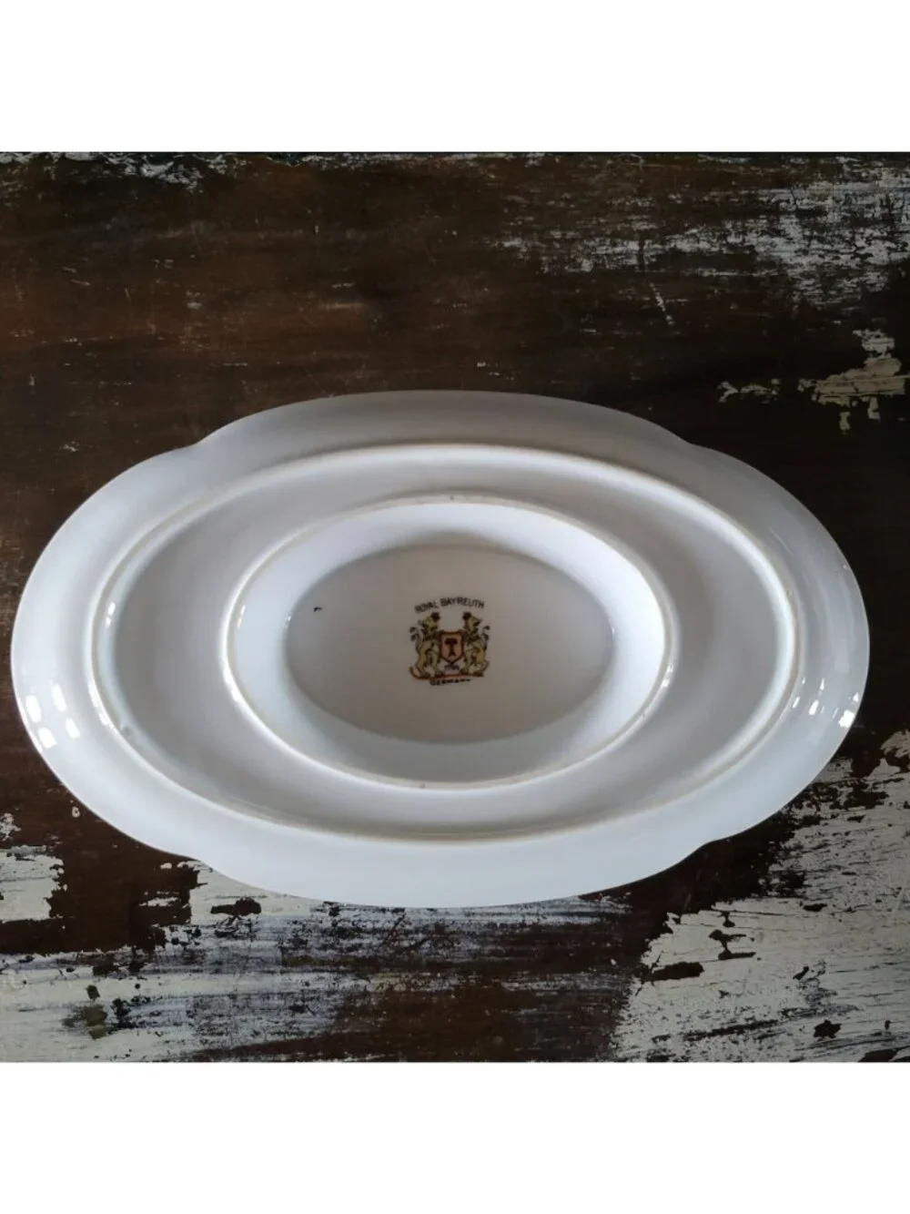 Vintage Royal Bayreuth Teal Tulip Gravy Boat With Attached Underplate